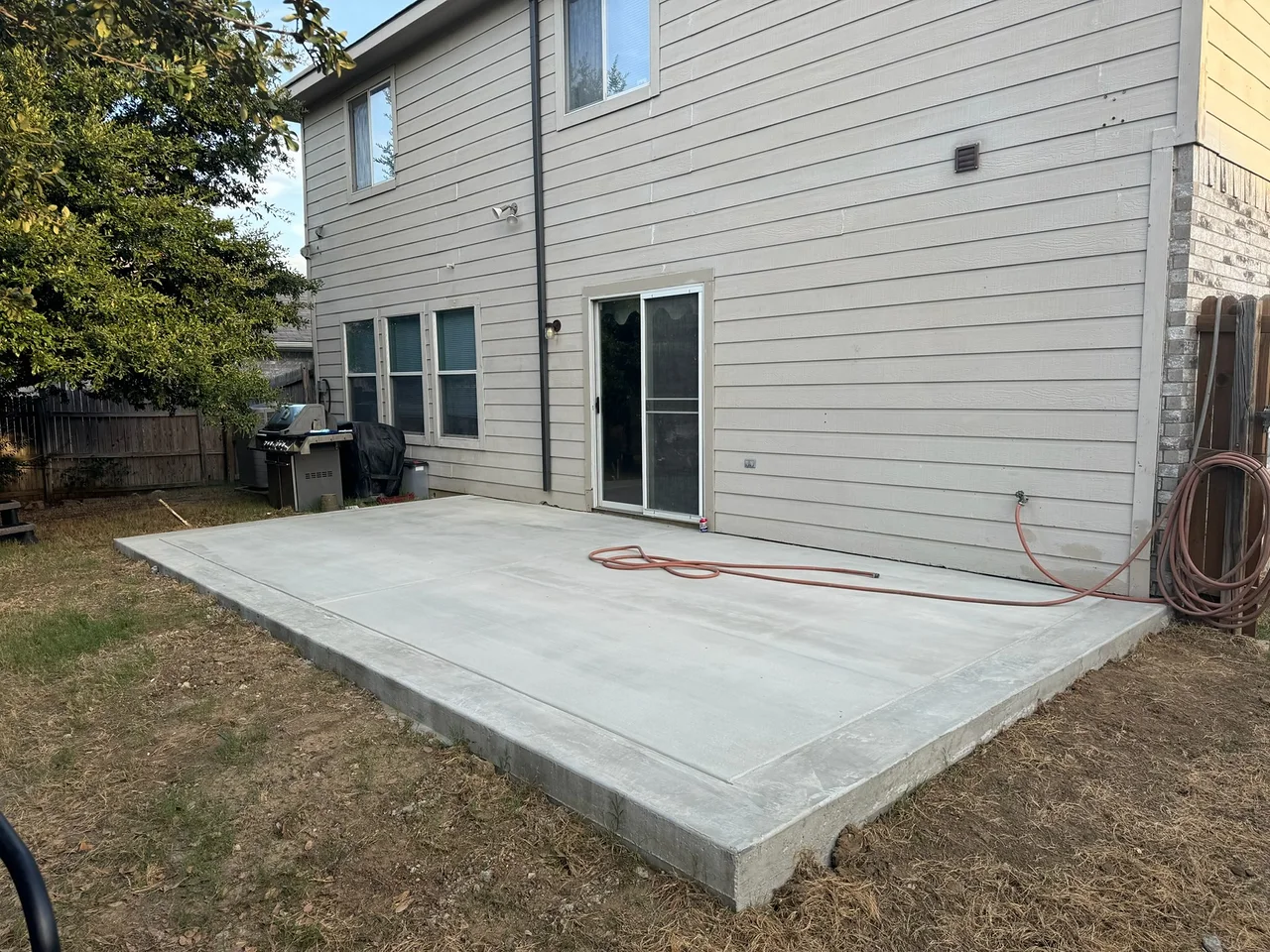 Concrete patio slab
