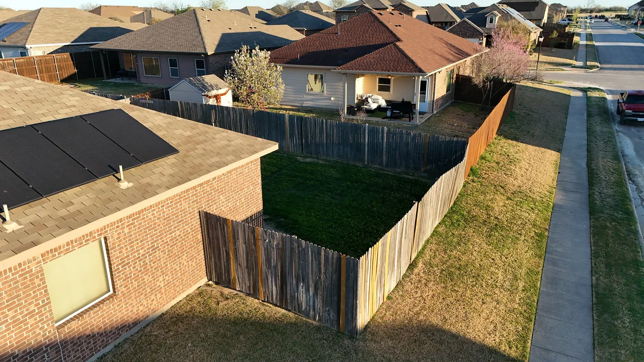 Fence project from above
