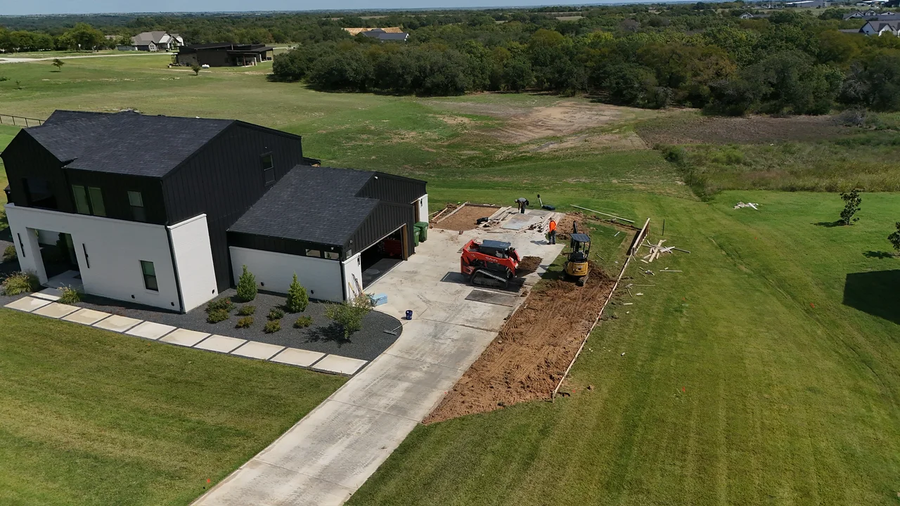 Modern farmhouse site work