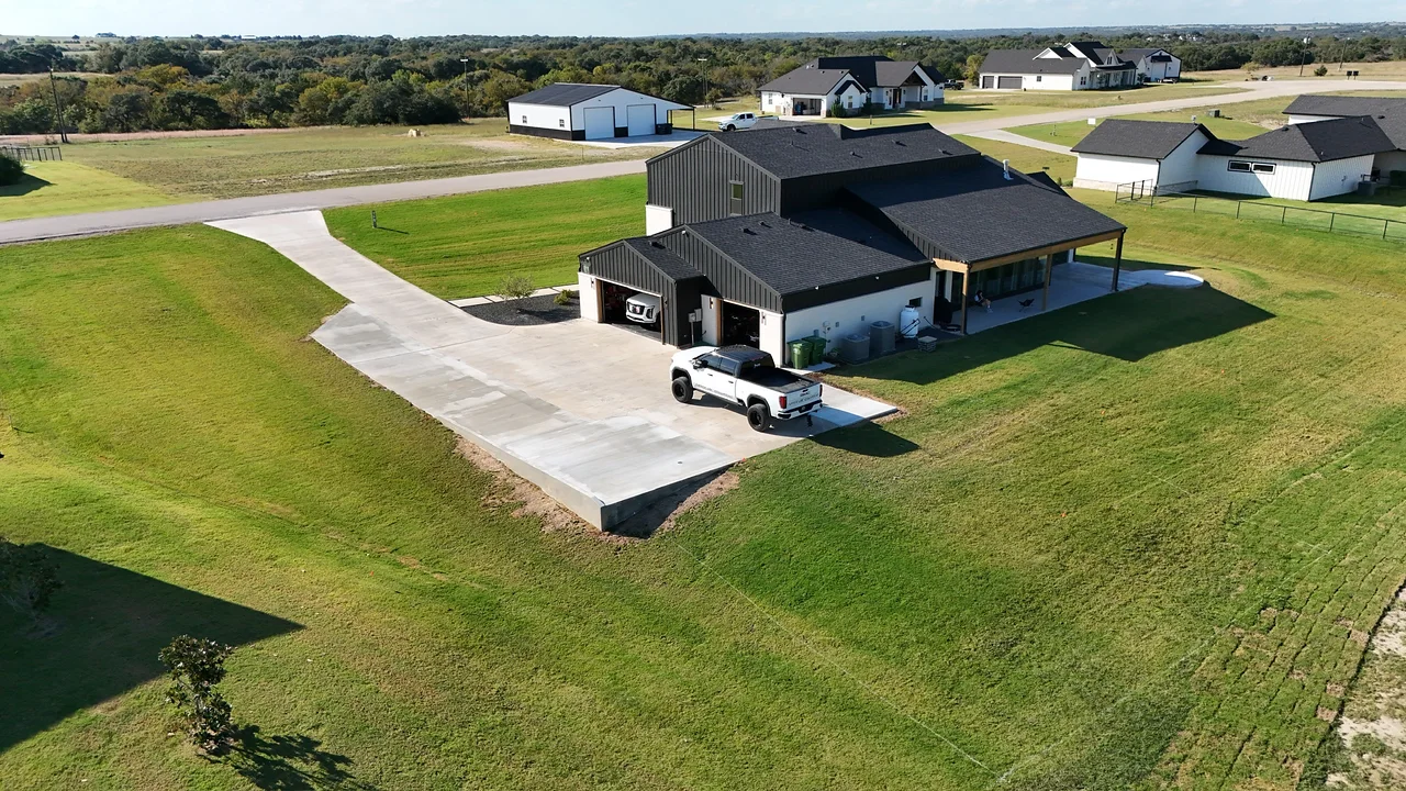 Modern farmhouse driveway & site work