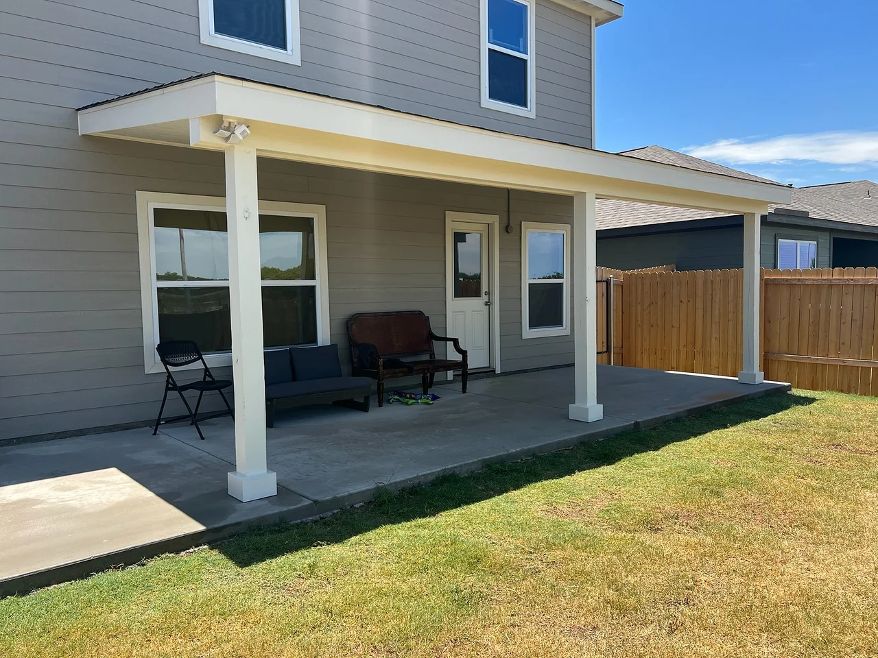 Painted patio cover
