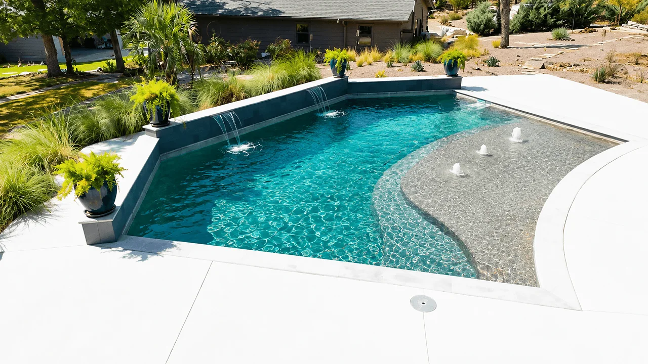 Pool renovation with bubblers
