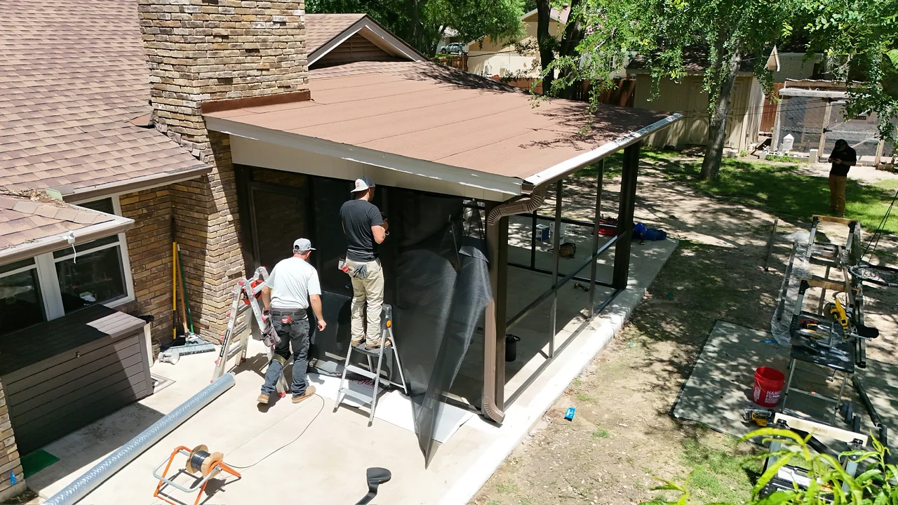 Screened porch install