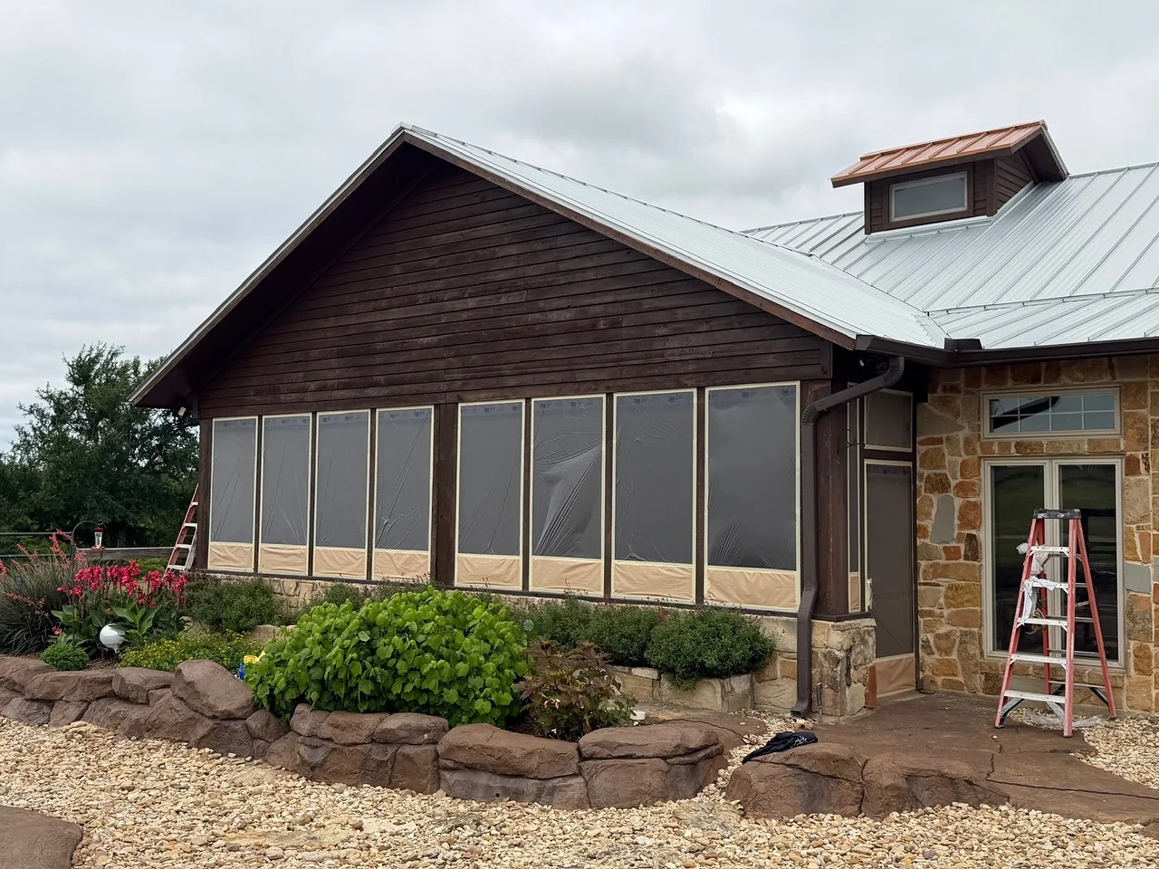 Exterior refresh & stone beds