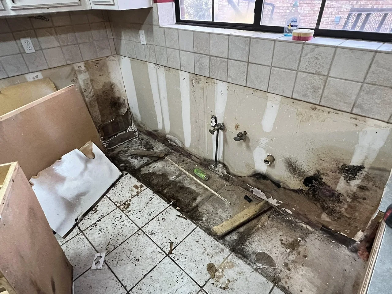Water damage subfloor repair